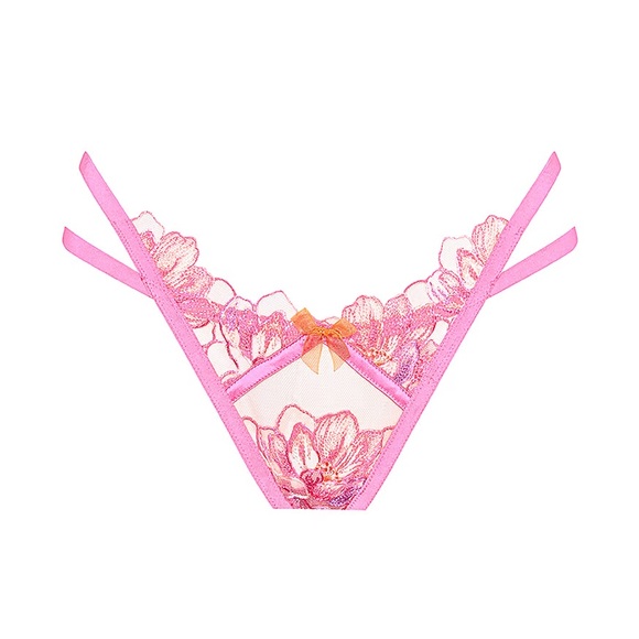 For Love And Lemons Hibiscus Embroidery Bra and Thong Panty - Picture 6 of 13